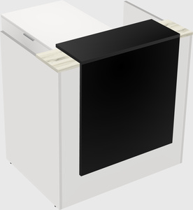 L-shaped modular reception