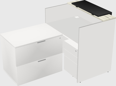 L-shaped modular reception