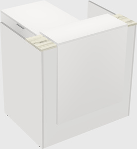 L-shaped modular reception