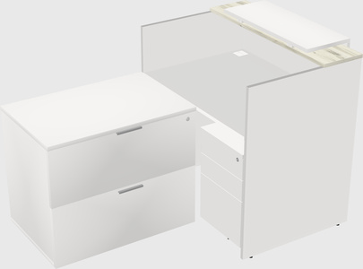 L-shaped modular reception