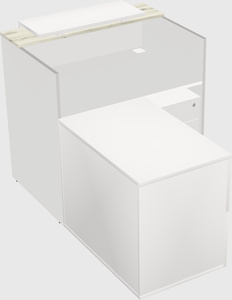 L-shaped modular reception