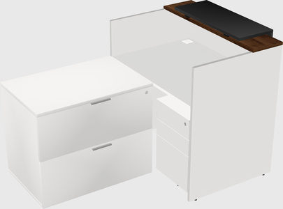 L-shaped modular reception