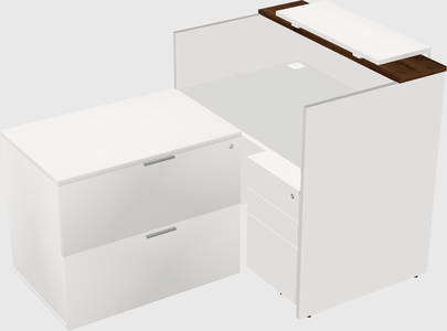 L-shaped modular reception