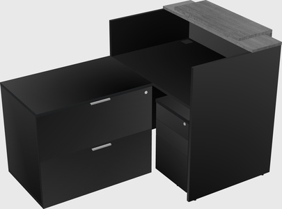 L-shaped modular reception