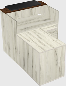 L-shaped modular reception