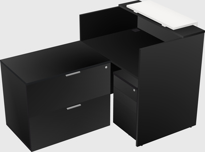L-shaped modular reception