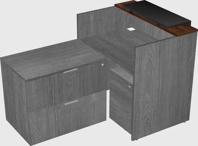 L-shaped modular reception