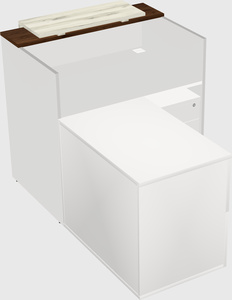 L-shaped modular reception