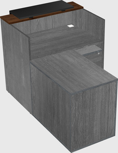 L-shaped modular reception