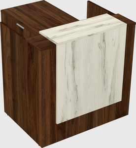 L-shaped modular reception