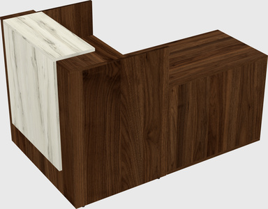 L-shaped modular reception