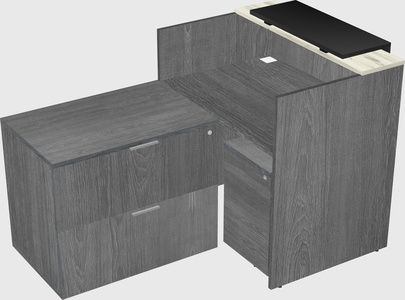 L-shaped modular reception