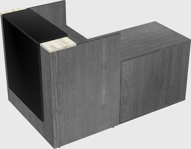 L-shaped modular reception