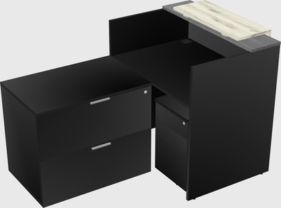 L-shaped modular reception
