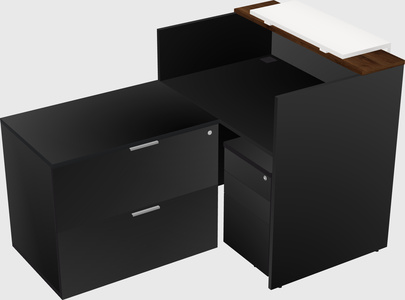 L-shaped modular reception