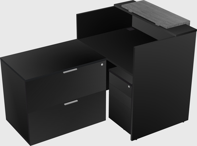 L-shaped modular reception