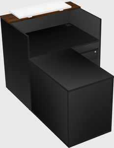 L-shaped modular reception