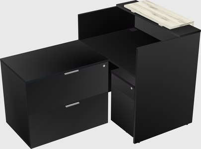 L-shaped modular reception