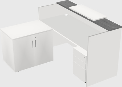 L-shaped modular reception
