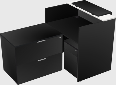 L-shaped modular reception