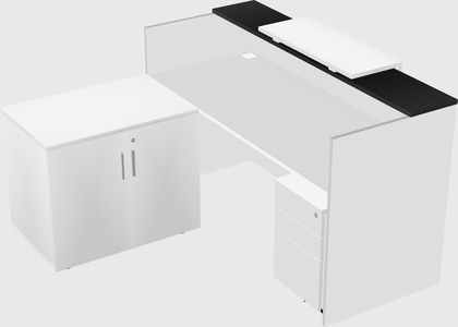 L-shaped modular reception