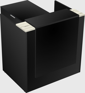 L-shaped modular reception
