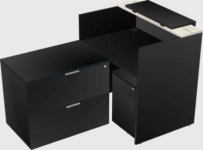 L-shaped modular reception