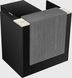 L-shaped modular reception