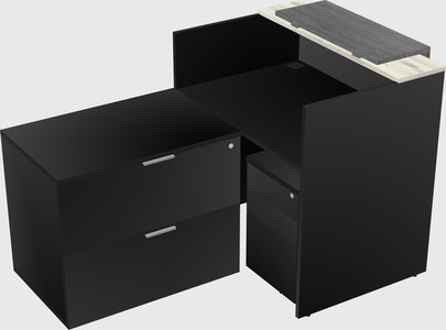 L-shaped modular reception
