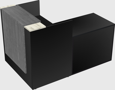L-shaped modular reception