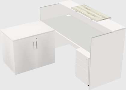 L-shaped modular reception