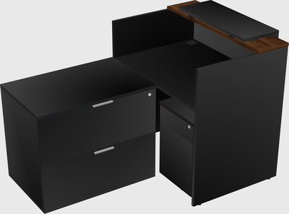 L-shaped modular reception