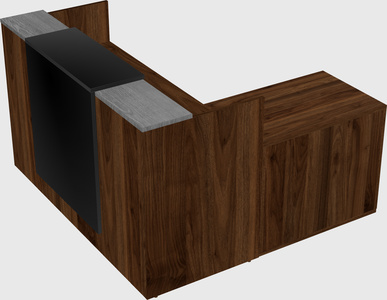 L-shaped modular reception