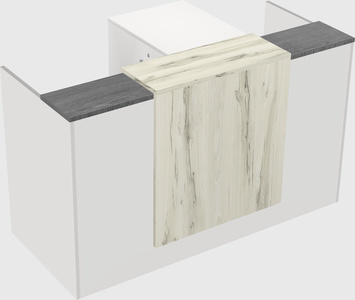 L-shaped modular reception