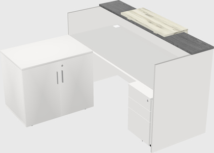 L-shaped modular reception