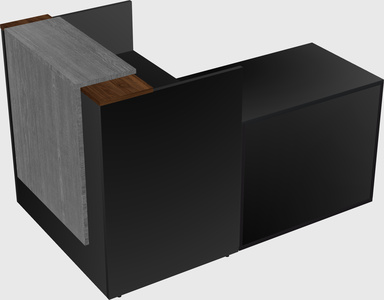 L-shaped modular reception