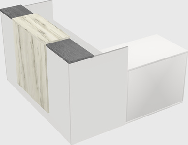 L-shaped modular reception