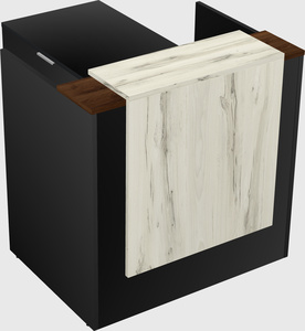 L-shaped modular reception
