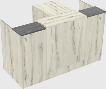 L-shaped modular reception