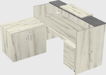L-shaped modular reception