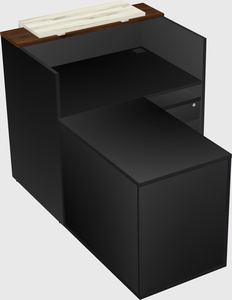 L-shaped modular reception
