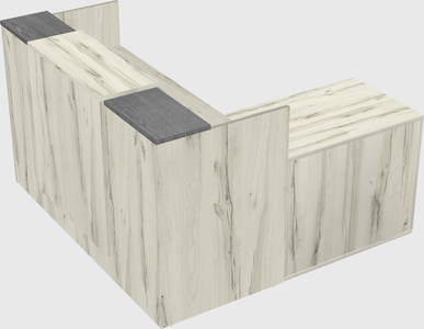 L-shaped modular reception