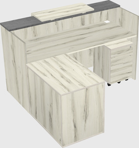 L-shaped modular reception