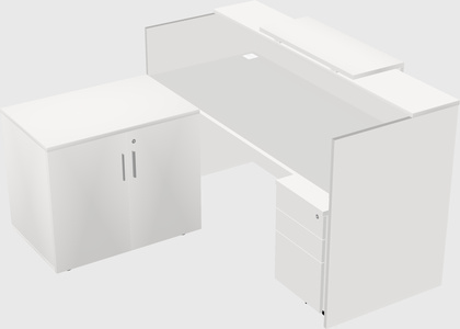 L-shaped modular reception