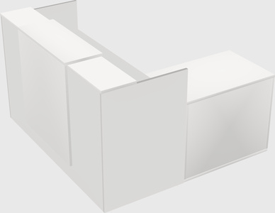 L-shaped modular reception