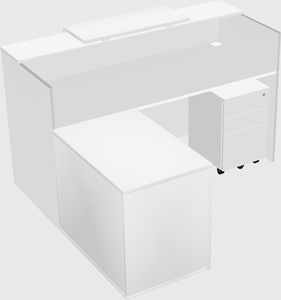 L-shaped modular reception