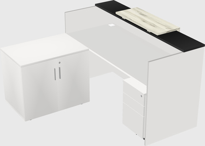 L-shaped modular reception
