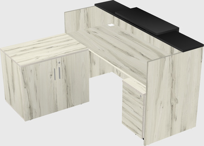 L-shaped modular reception