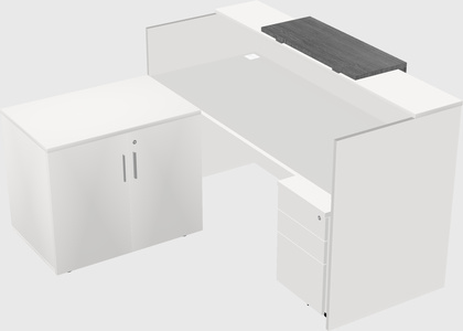 L-shaped modular reception