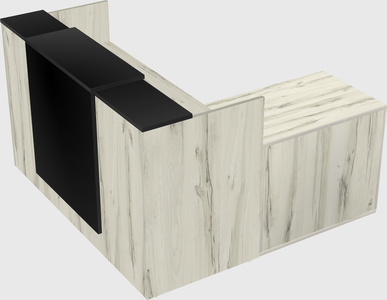 L-shaped modular reception